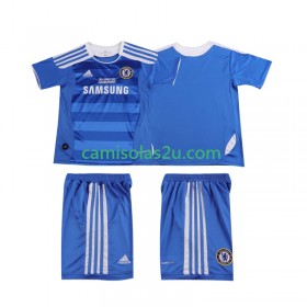 Camisolas de futebol Chelsea 2011 2012 Retro Criança Equipamento Principal Manga Curta